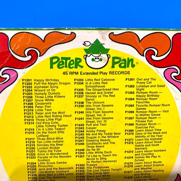 PETER PAN RECORD VINTAGE THE LITTLE WHITE DUCK VINYL 7” RECORD 4 FAVORITE SONGS - Picture 10 of 14